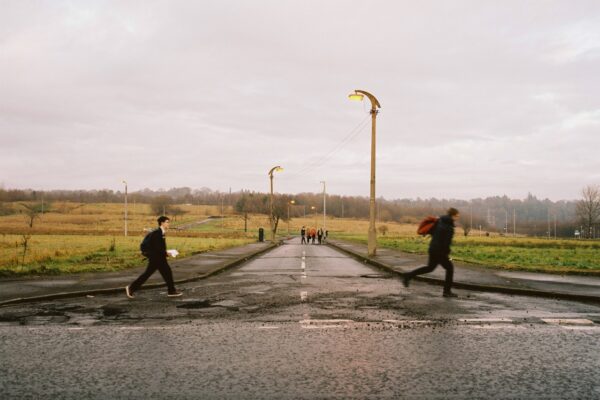 Children wlaking home from school, Linkwood Drive, Drumchapel.